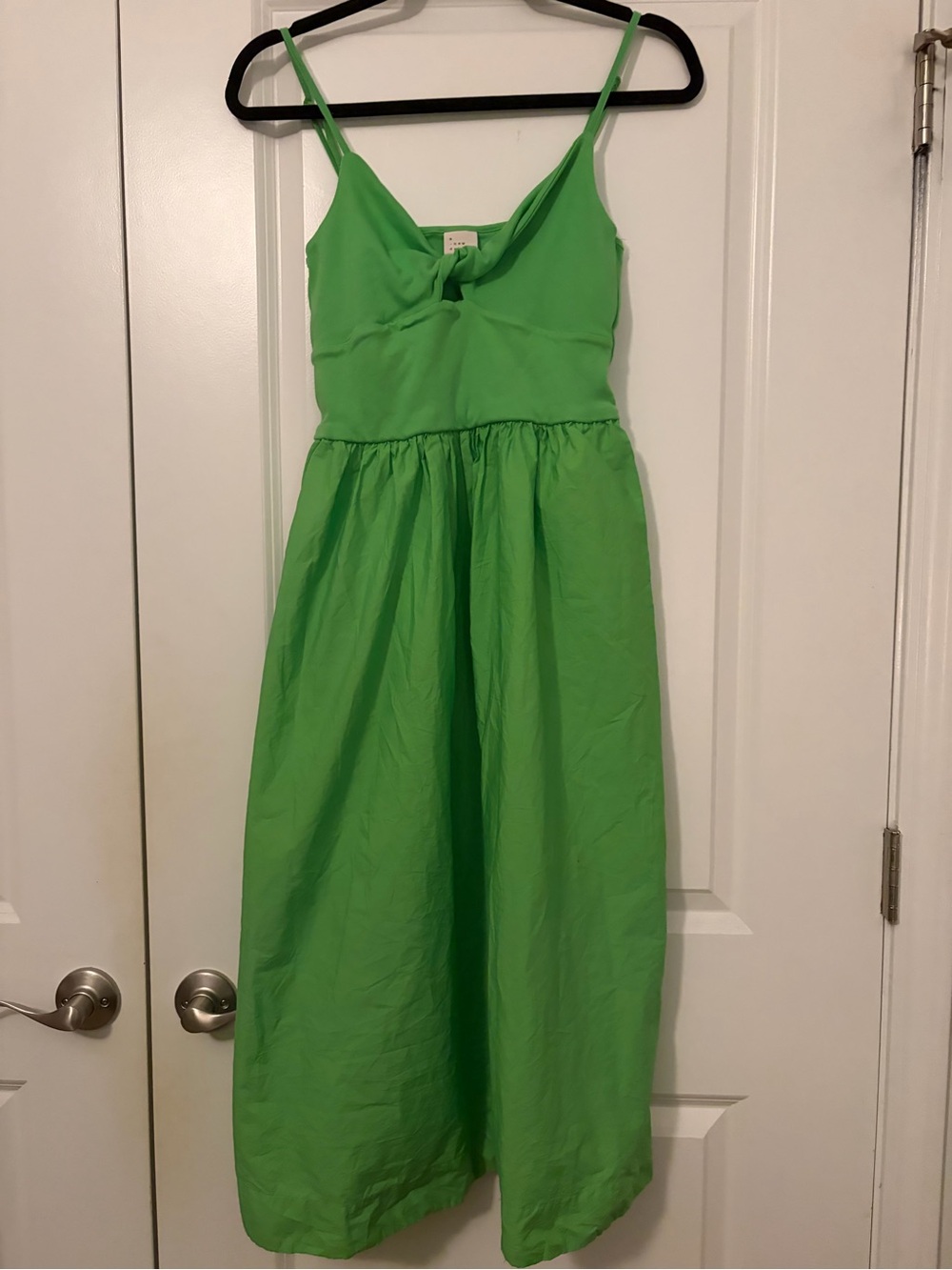 a new day Lime Green Spaghetti-Strap Midi Dress